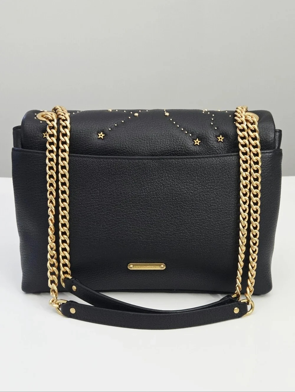 LIKE NEW REBECCA MINKOFF EDIE FLAP SHOULDER BAG WITH CELESTIAL STUDS